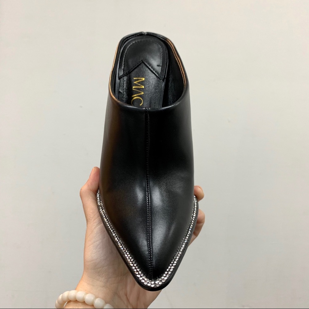 Black Rhinestone Trim mule heel - Picture 6 of 7